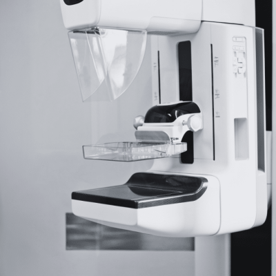 A mammogram machine : scanxiety
