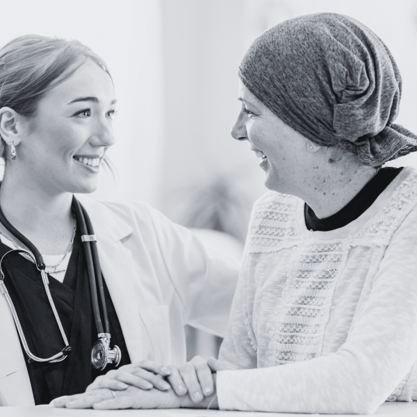 Doctor talking to patient about cancer